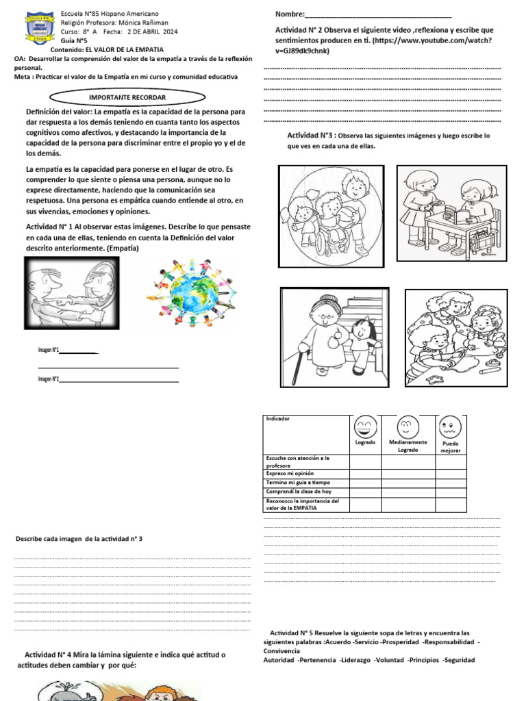 Actividades para Fomentar la Empatía | PDF | Empatía | Sicología