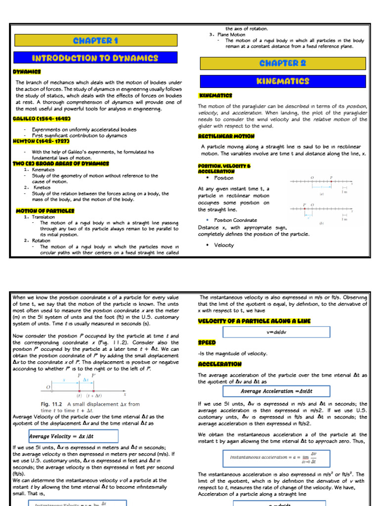 Dynamics: Motion of Particles and Forces | PDF | Force | Acceleration