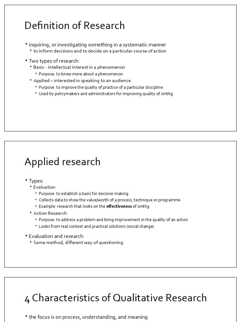 Understanding Research Types and Methods | PDF | Qualitative Research ...