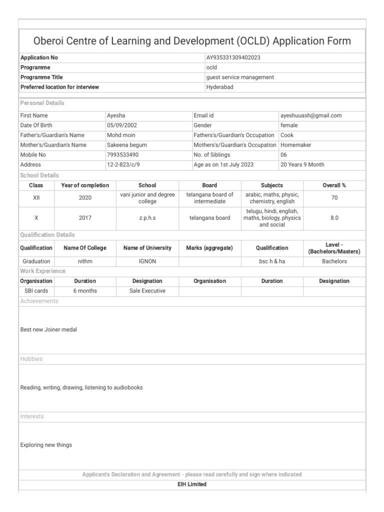 OCLD Guest Service Management Application | PDF