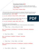 Thermochemistry Worksheet 1 and 2 KEY