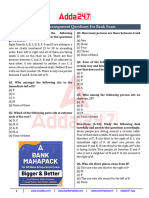 Seating Arrangement Questions for Bank Exam