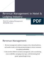 Revenue Management in Hospitality Industry