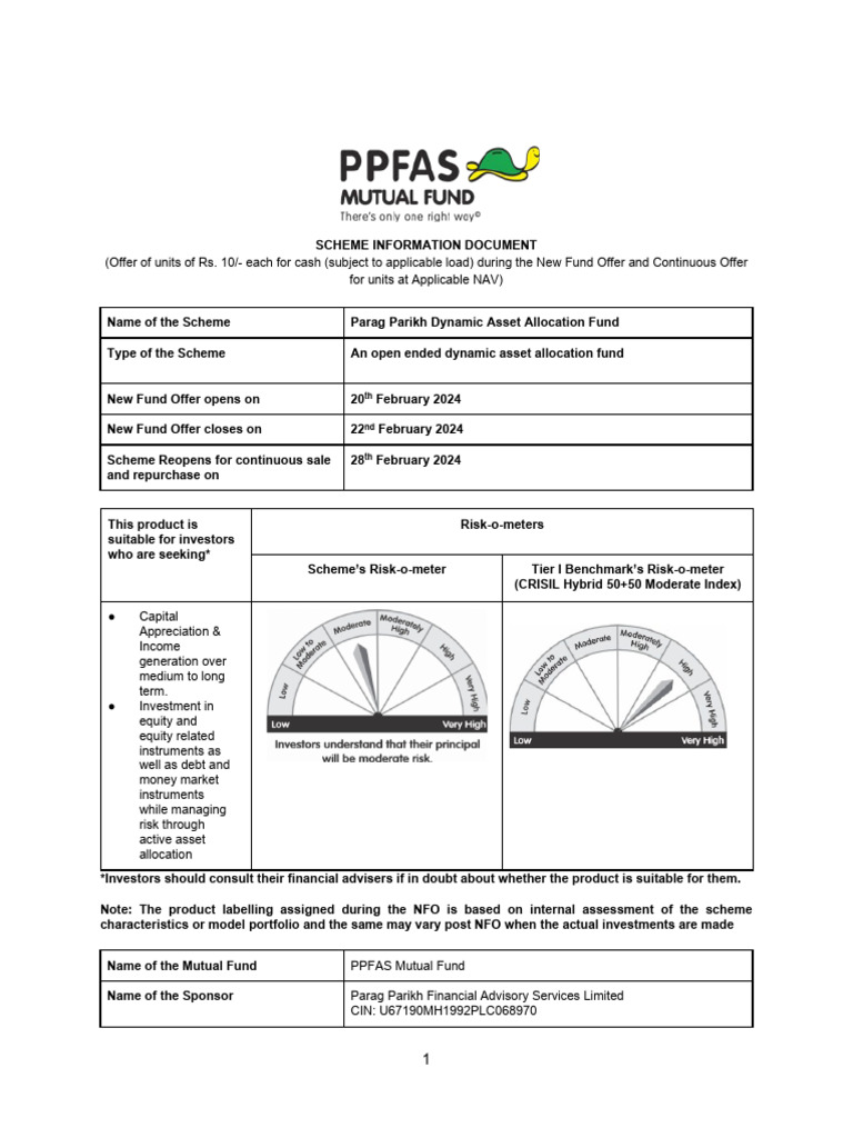 Sid parag parikh dynamic asset allocation fund pdf derivative