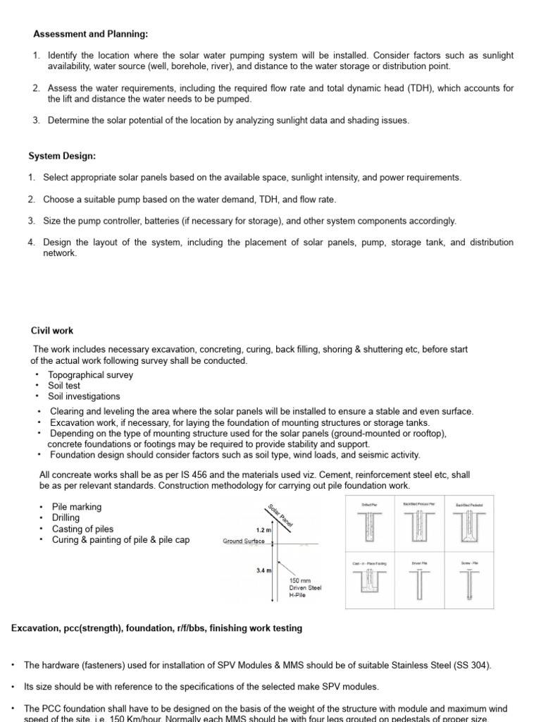 Solar Water Pumping System Design Guide | PDF | Solar Panel ...