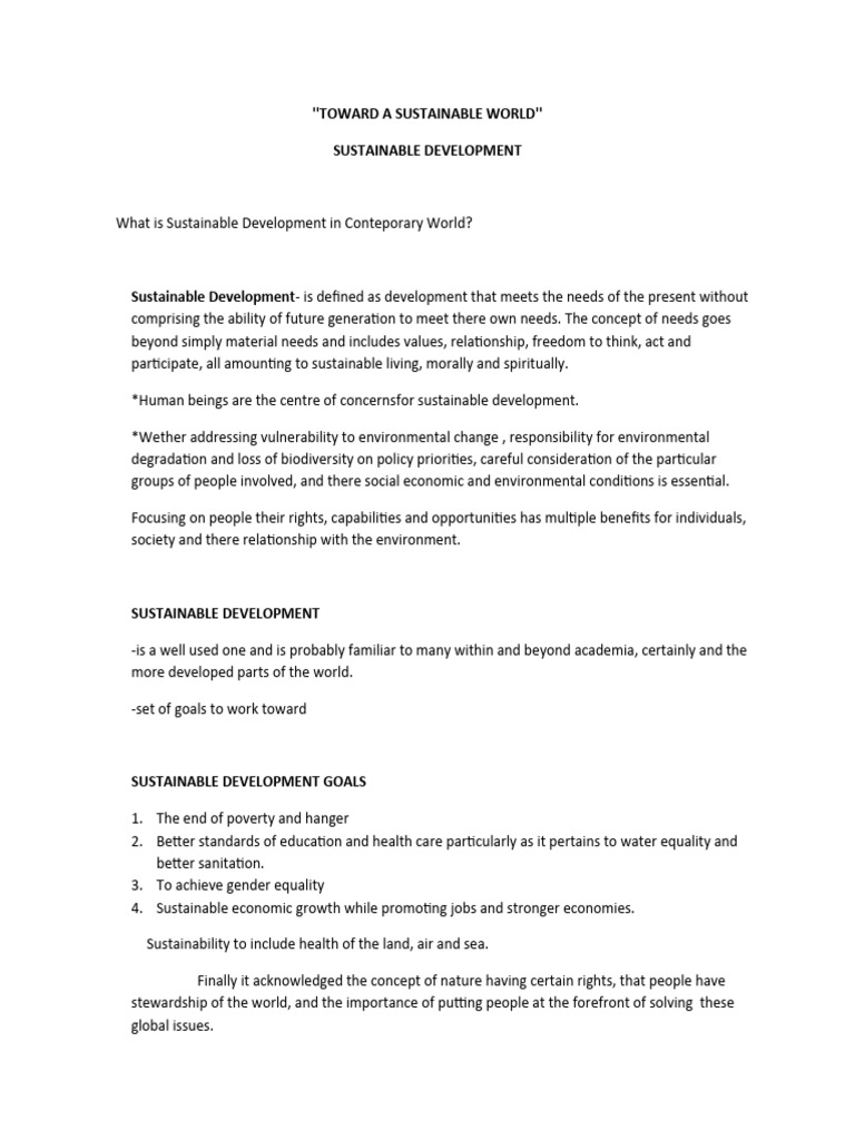 Understanding Sustainable Development Goals | PDF | Sustainability ...