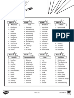 Fourth Grade Spelling Word Lists - Ver - 1