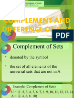 Complement and Difference of Sets