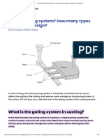 Knowledge of Gating System - Types of Gating System, Gating Ratio, Diagram
