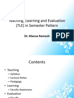 Teaching Learning and Evaluation in Semester Pattern