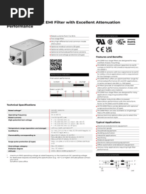 FN2020-16-06, Schaffner, FN2020 16A 250 V Ac/dc 400Hz, Chassis Mount EMI Filter