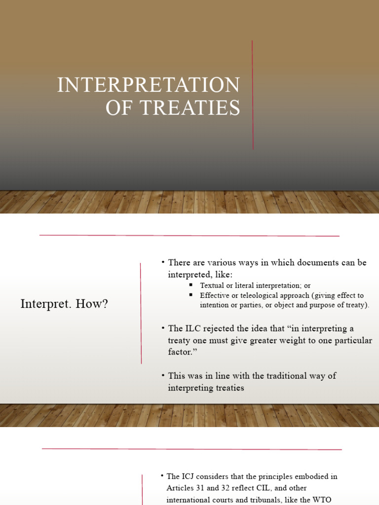 International Law Rules On Treaty Interpretation – KGHLL