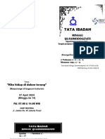 Tata Ibadah Minggu Quasimodogeniti (07 April 2024)