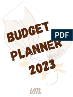 Budget Planner 2023-Vierge