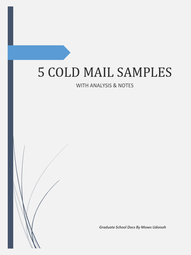 Cold Mail Samples With Notes-10 | PDF | Motivation | Motivational