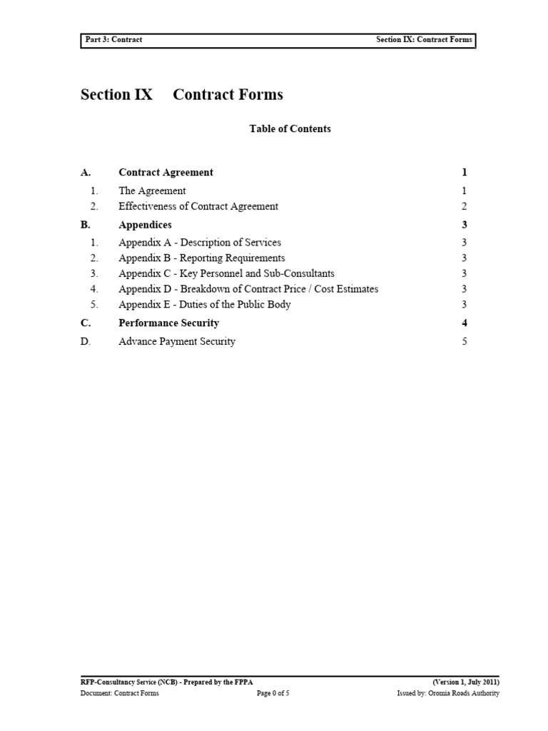 Section 9 Contract Forms | PDF | Guarantee | Private Law