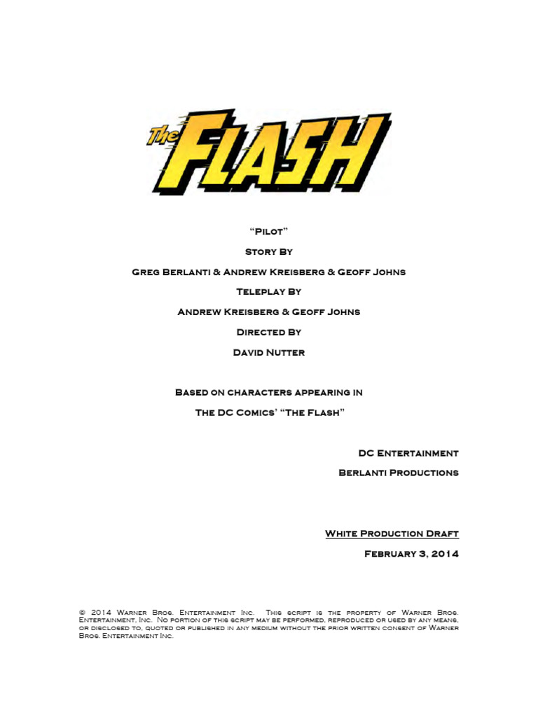 CW - The Flash 1x01 | PDF | Travel | Young Adult