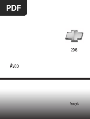 2006 Chevrolet Aveo Manual FR CA | PDF | Ceinture de scurit | General  Motors