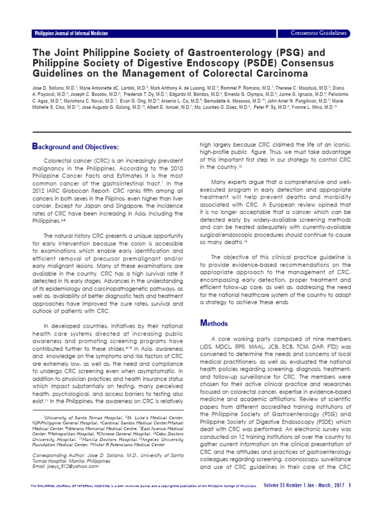 The Joint Philippine Society of Gastroenterology and Philippine Society