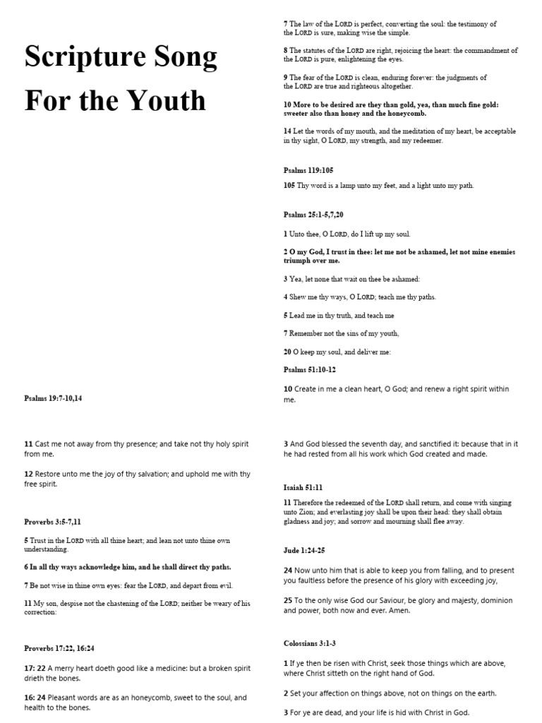 Scripture Song | PDF | Glory (Religion) | Religious Belief And Doctrine