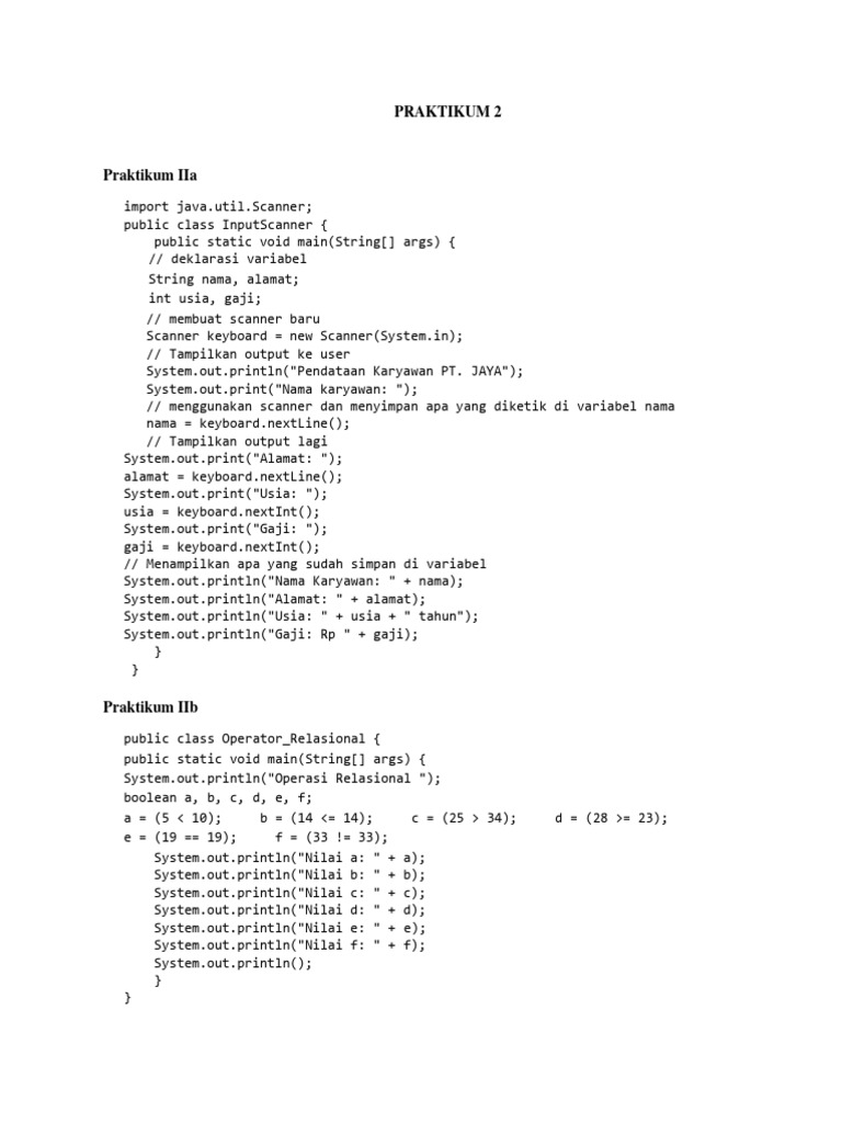 PRAKTIKUM 2a | PDF | Computer Programming | Software