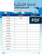 Syllable Worksheet Pages1,5