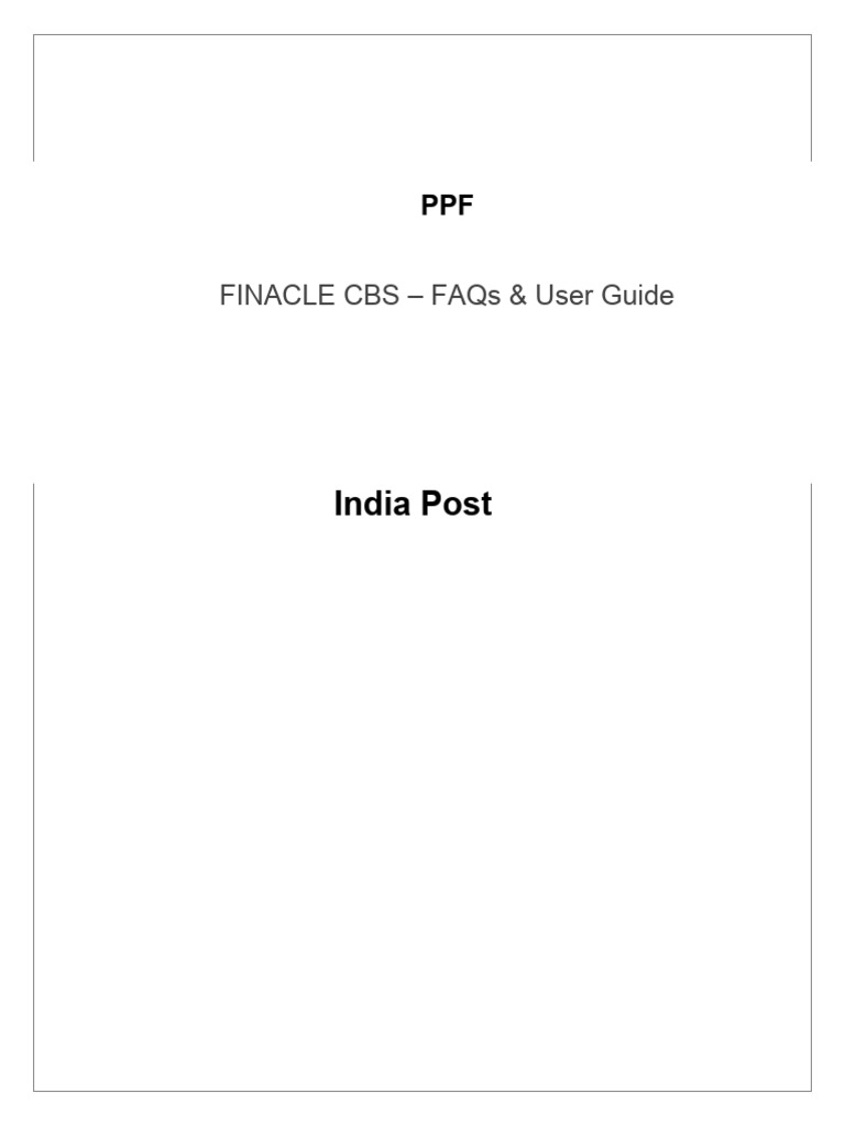 Finacle CBS FAQs and User Guide | PDF | Cheque | Personal ...
