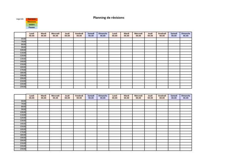 Planning de Révisions Bac à Télécharger | PDF
