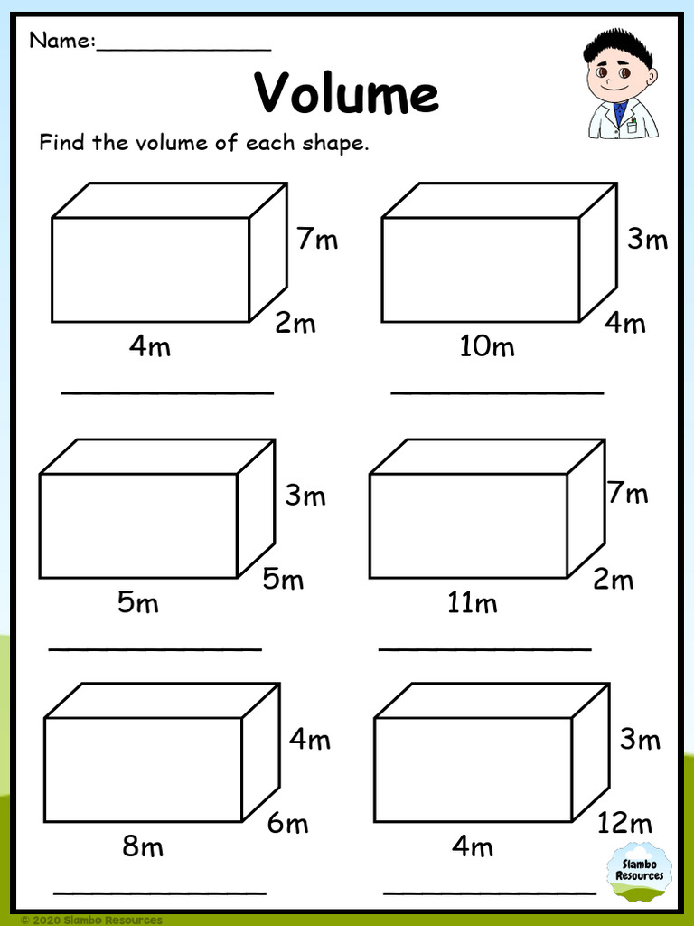 Grade 5 Volume Worksheet 4 | PDF