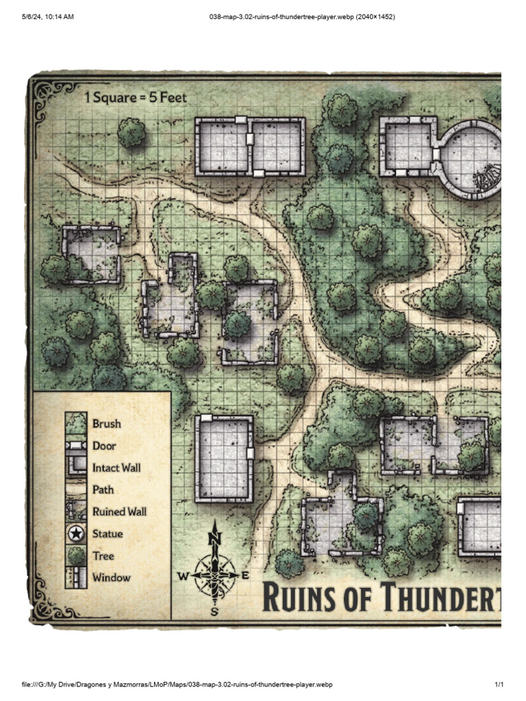 038 Map 3.02 Ruins of Thundertree Player | PDF