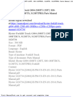 Hyster Forklift Truck g004 s80ft 120ft s80 100ftbcs s120fts s120ftprs Parts Manual 1624734