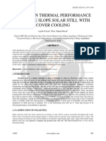 Review On Thermal Performance of Single Slope Solar Still With Cover Cooling Ijariie11087