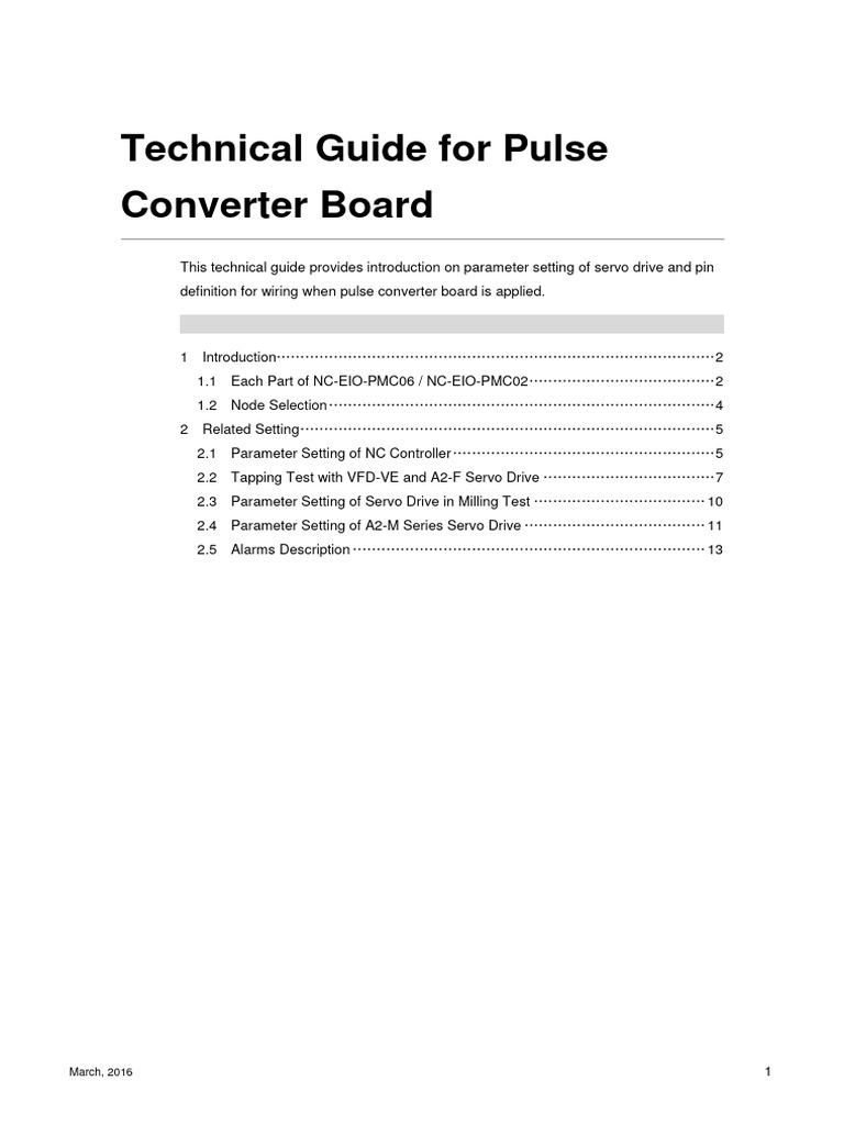 Technical Guide For Pulse Converter Board-Final | PDF | Electrical ...