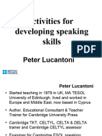 Activities For Developing Speaking Skills