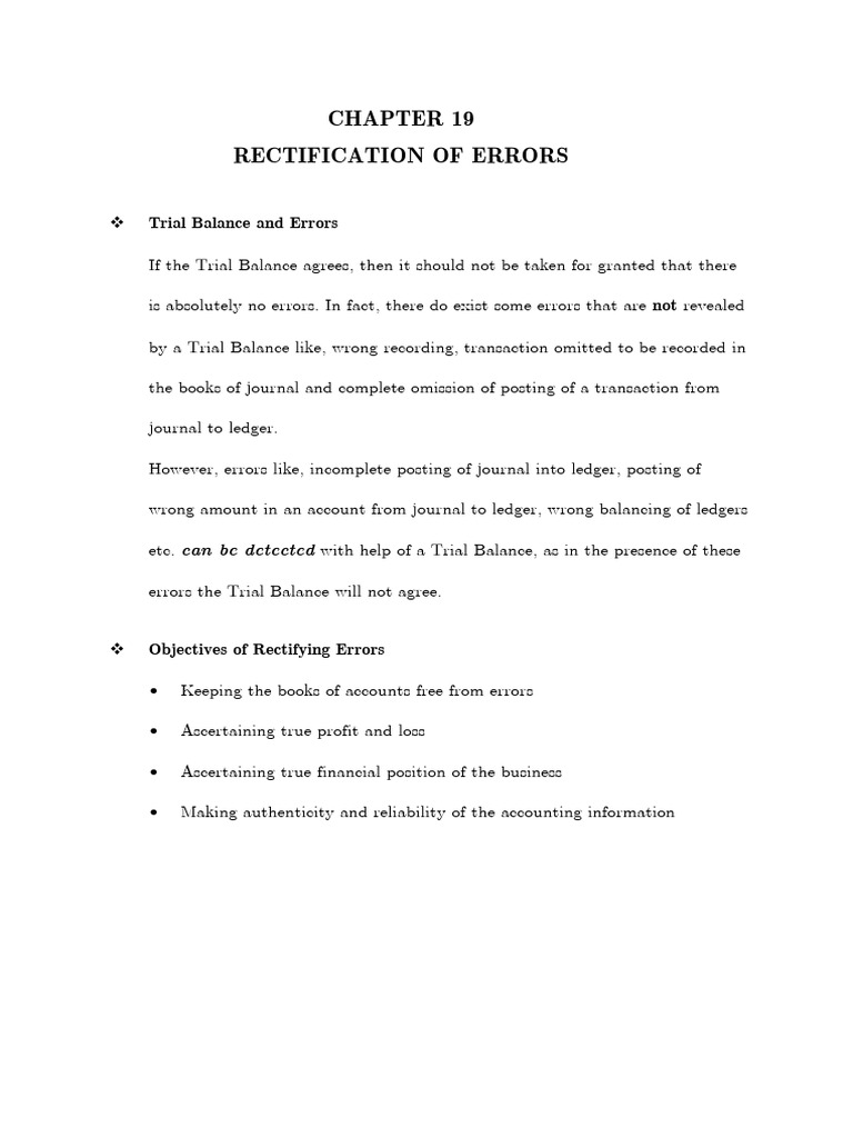 Rectification Of Errors Rules Synonym