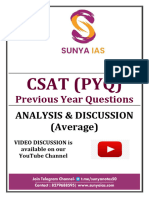 CSAT PYQs - AVERAGE - Sunya IAS - Final