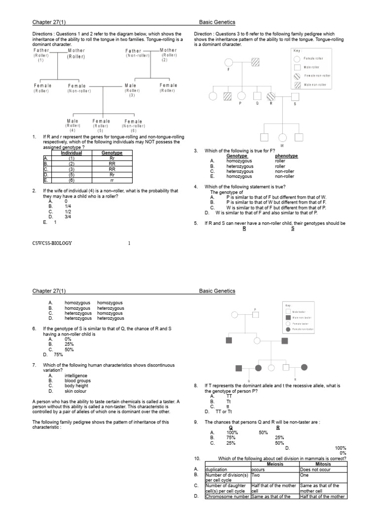 Chapter27 (1) Genetics | PDF | Zygosity | Dominance (Genetics)