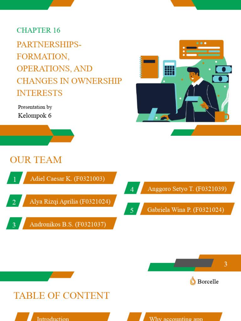 CH 16 Partnership-Formation, Operations, and Change in Ownership ...