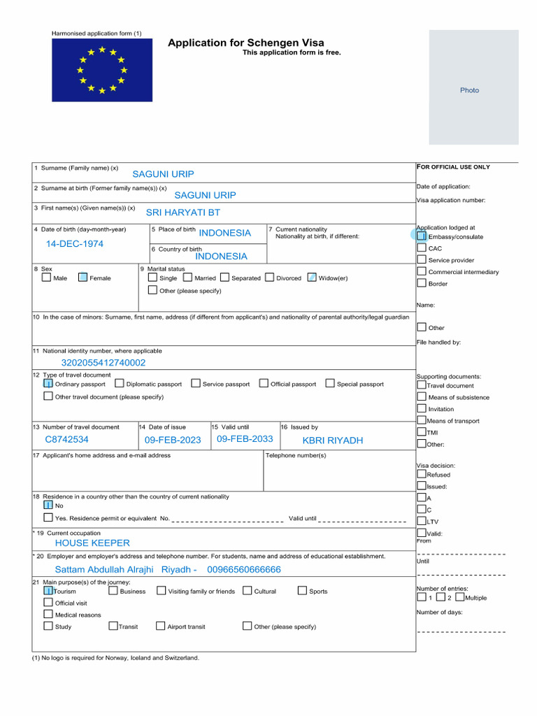 Visa Form New-Sri | PDF