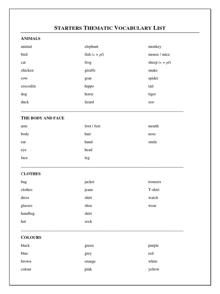 starters-thematic-vocabulary-list-pdf