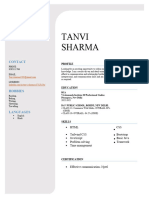 Tanvi Sharma: Contact