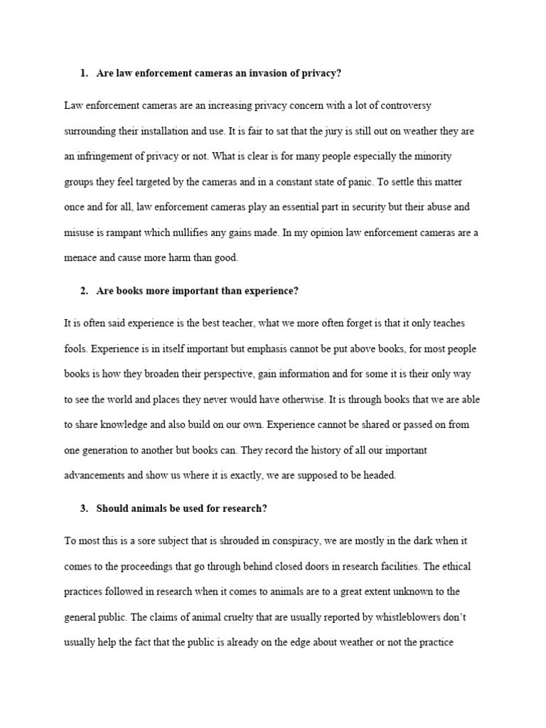 Are Law Enforcement Cameras an Invasion of Privacy PDF Privacy