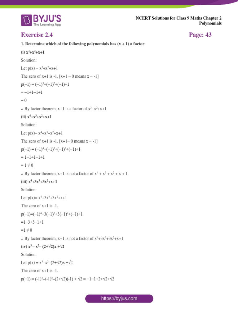 Ncert solutions for class 9 maths april05 chapter 2 polynomials