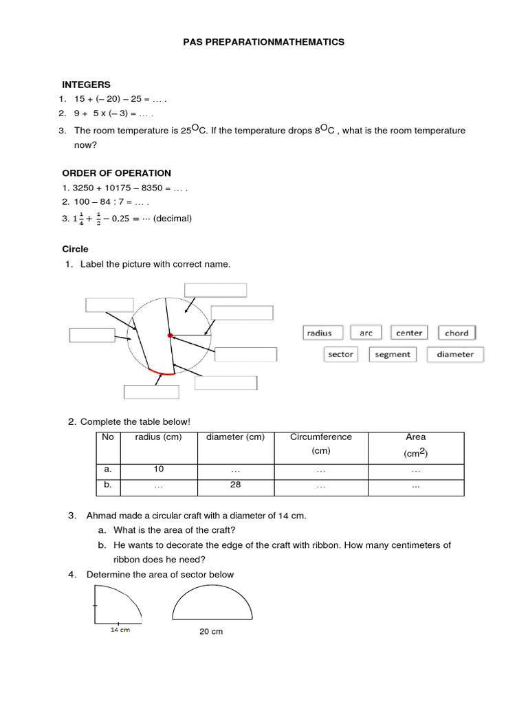 Pas Mathematics Preparation | PDF