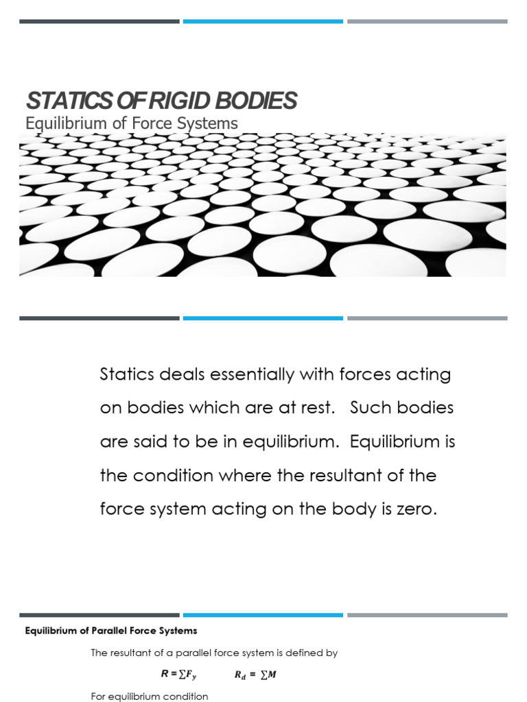 Rigid Body Statics and Equilibrium Analysis | PDF | Force | Physics