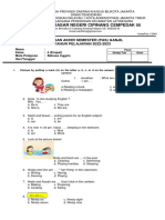 Soal Akhir Sumatif Bahasa Inggris Kelas