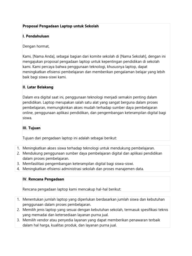Proses Pengadaan Laptop untuk Siswa Miskin