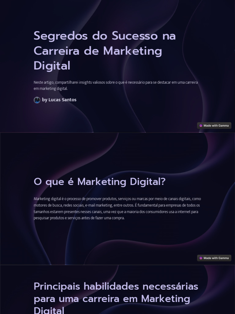 Segredos Do Sucesso Na Carreira de Marketing Digital | PDF | Marketing ...