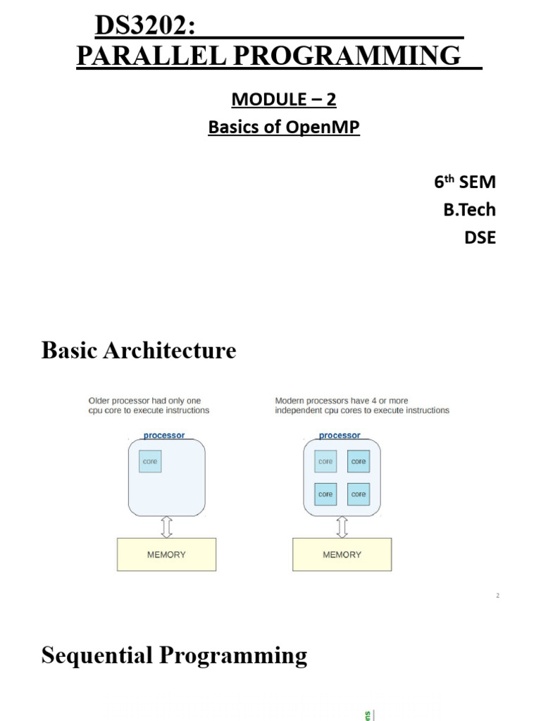 Parallel Programming Module 2 | Download Free PDF | Variable (Computer ...