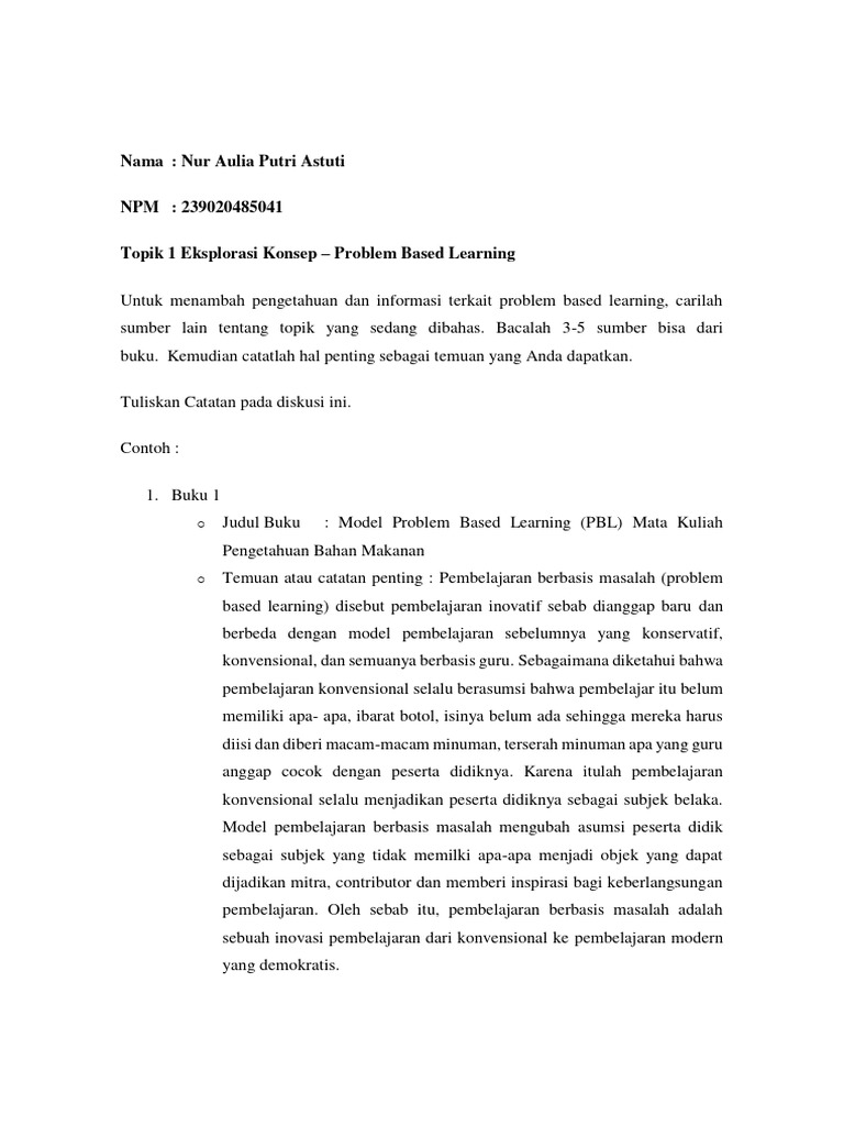 Temuan Kunci tentang Problem Based Learning | PDF | Karier ...